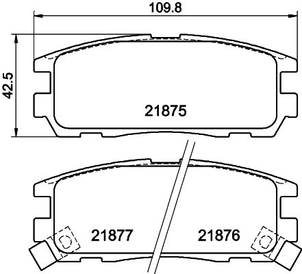 HELLA 8DB 355 016-621 Brake Pad Set, disc brake