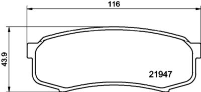 Brake Pad Set, disc brake HELLA 8DB 355 016-831