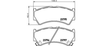 Brake Pad Set, disc brake HELLA 8DB 355 017-031