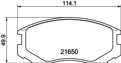 Brake Pad Set, disc brake HELLA 8DB 355 017-161