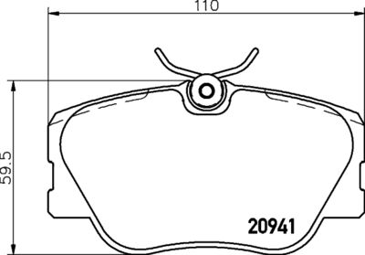 Brake Pad Set, disc brake HELLA 8DB 355 017-601