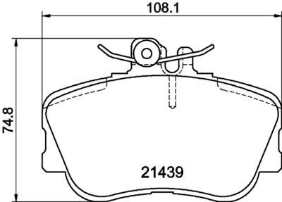 Brake Pad Set, disc brake HELLA 8DB 355 018-041