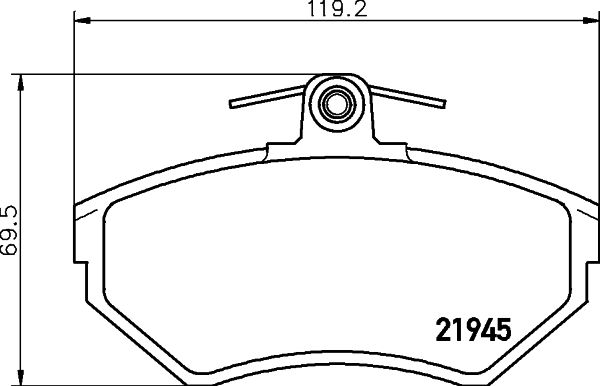 HELLA 8DB 355 018-241 Brake Pad Set, disc brake