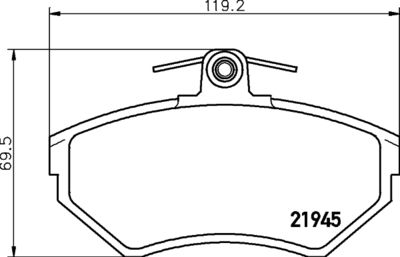 Brake Pad Set, disc brake HELLA 8DB 355 018-241