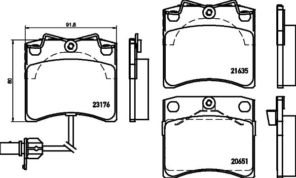 HELLA 8DB 355 018-521 Brake Pad Set, disc brake