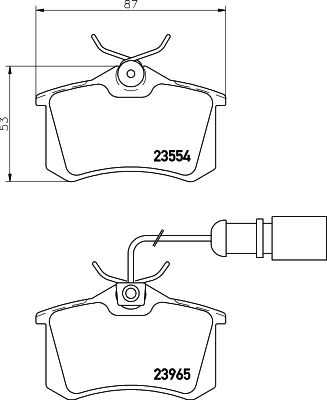 HELLA 8DB 355 018-601 Brake Pad Set, disc brake