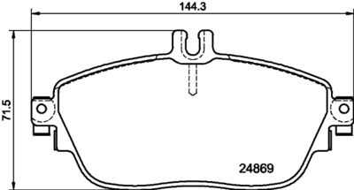 Brake Pad Set, disc brake HELLA 8DB 355 019-721