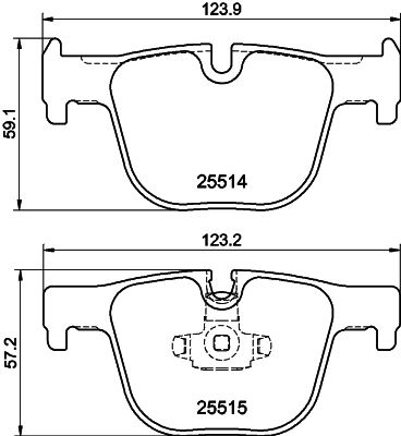 Brake Pad Set, disc brake HELLA 8DB 355 019-781