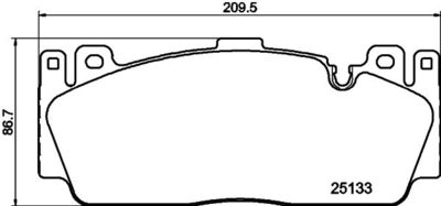 Brake Pad Set, disc brake HELLA 8DB 355 019-991