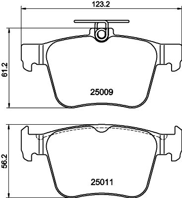 HELLA 8DB 355 020-261 Brake Pad Set, disc brake