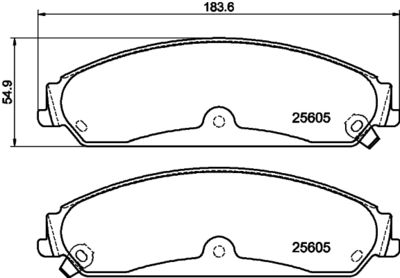 Brake Pad Set, disc brake HELLA 8DB 355 020-541