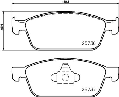 Brake Pad Set, disc brake HELLA 8DB 355 020-831