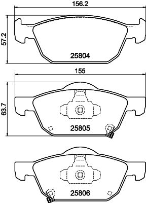 Brake Pad Set, disc brake HELLA 8DB 355 021-431