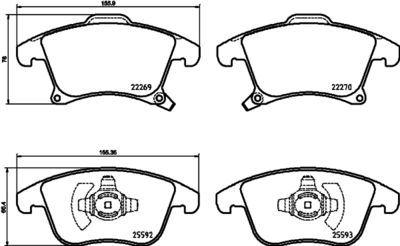 Brake Pad Set, disc brake HELLA 8DB 355 025-201