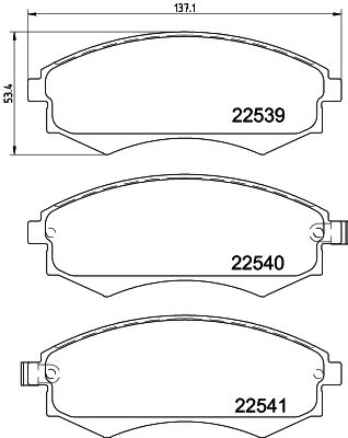 Brake Pad Set, disc brake HELLA 8DB 355 032-081