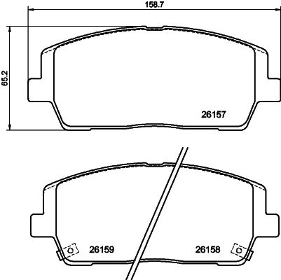 HELLA 8DB 355 040-011 Brake Pad Set, disc brake