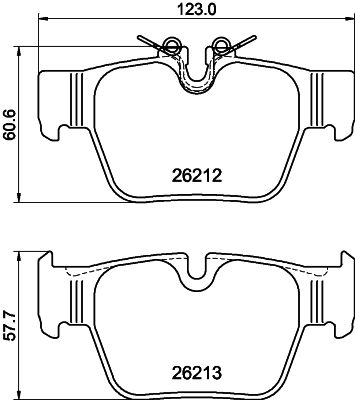 Brake Pad Set, disc brake HELLA 8DB 355 040-581