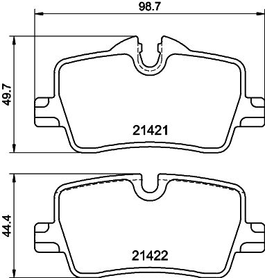 HELLA 8DB 355 040-681 Brake Pad Set, disc brake