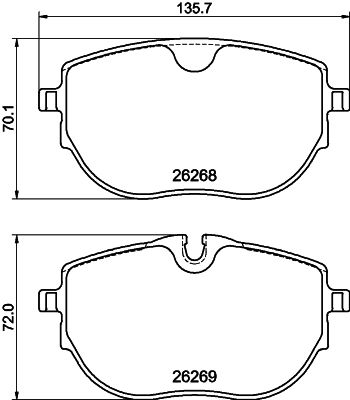 Brake Pad Set, disc brake HELLA 8DB 355 040-921