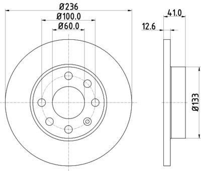 Brake Disc HELLA 8DD 355 100-431