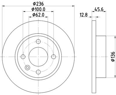 Brake Disc HELLA 8DD 355 105-871