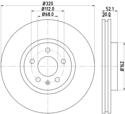 Brake Disc HELLA 8DD 355 117-191