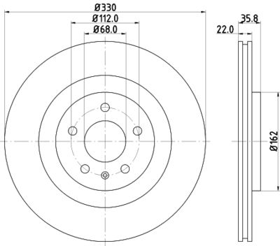 Brake Disc HELLA 8DD 355 118-021