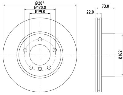 Brake Disc HELLA 8DD 355 118-031