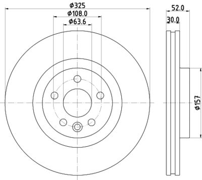 Brake Disc HELLA 8DD 355 123-111