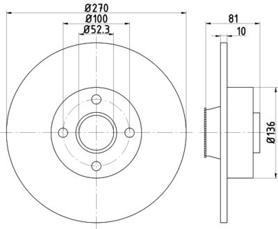 Brake Disc HELLA 8DD 355 123-271