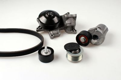 Water Pump + V-Ribbed Belt Kit HEPU PK04211