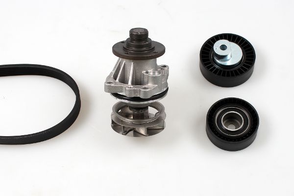 HEPU PK04720 Water Pump + V-Ribbed Belt Kit