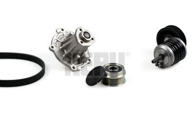 Water Pump + V-Ribbed Belt Kit HEPU PK05425