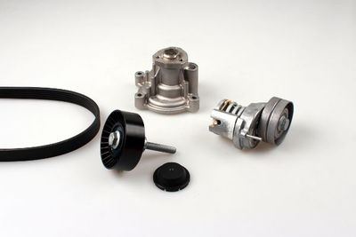 Water Pump + V-Ribbed Belt Kit HEPU PK05810