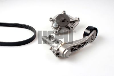 Water Pump + V-Ribbed Belt Kit HEPU PK08100