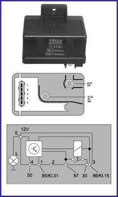 Relay, glow plug system HITACHI 132084