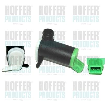 Washer Fluid Pump, window cleaning HOFFER 7500113