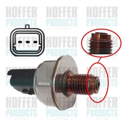 HOFFER 8029224 Sensor, fuel pressure