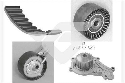 Water Pump & Timing Belt Kit HUTCHINSON KH 165WP59