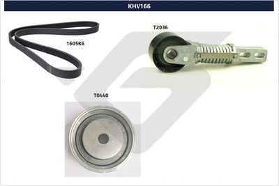 V-Ribbed Belt Set HUTCHINSON KHV 166