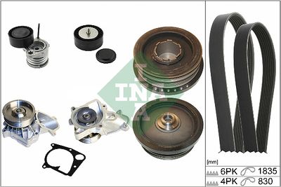 Water Pump + V-Ribbed Belt Kit Schaeffler INA 529 0020 30