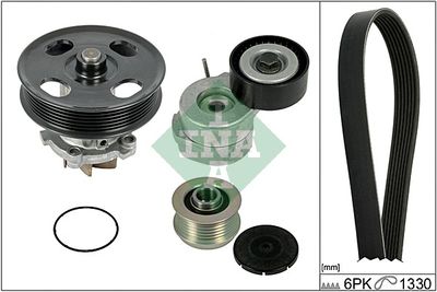 Water Pump + V-Ribbed Belt Kit Schaeffler INA 529 0041 30