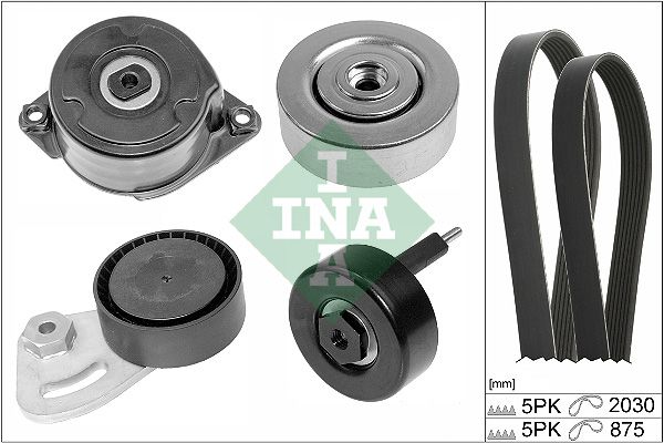 Schaeffler INA 529 0253 10 V-Ribbed Belt Set