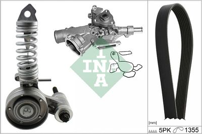 Water Pump + V-Ribbed Belt Kit Schaeffler INA 529 0297 30