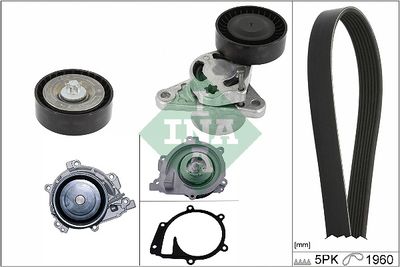 Water Pump + V-Ribbed Belt Kit Schaeffler INA 529 0487 30