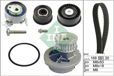 Water Pump & Timing Belt Kit Schaeffler INA 530 0078 30