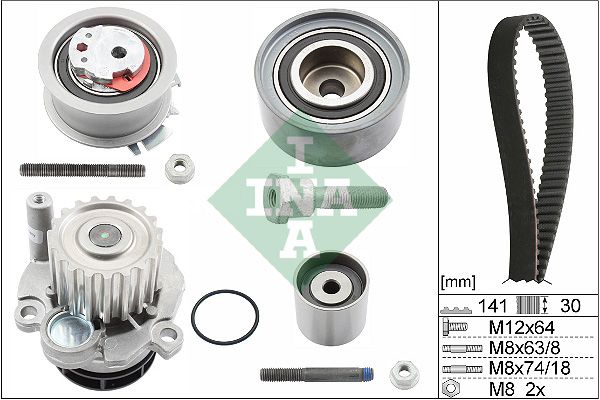 Schaeffler INA 530 0463 30 Water Pump & Timing Belt Kit