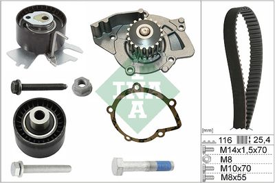 Water Pump & Timing Belt Kit Schaeffler INA 530 0558 31