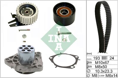 Water Pump & Timing Belt Kit Schaeffler INA 530 0561 30