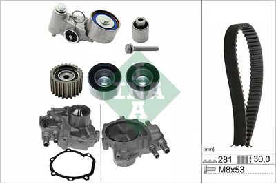 Water Pump & Timing Belt Kit Schaeffler INA 530 0563 30